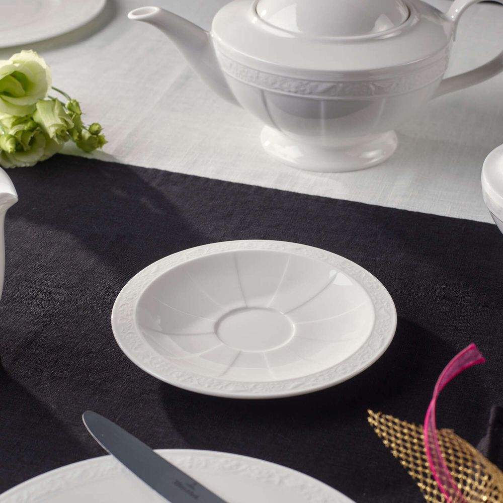 Villeroy & Boch White Pearl Skål til Kaffekopp 16 cm
