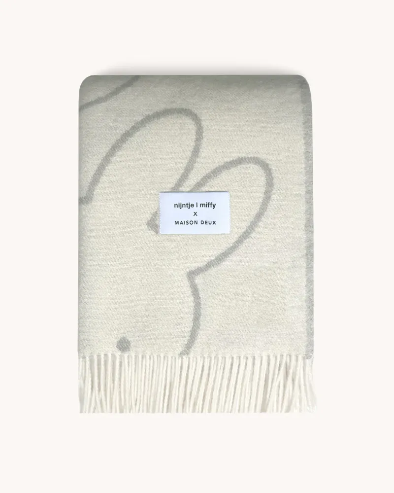 Maison Deux Miffy Pledd Hvit/Grå