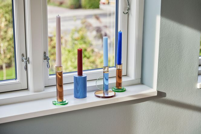 Hovedbilde Hübsch Astra Lysestake Blå
