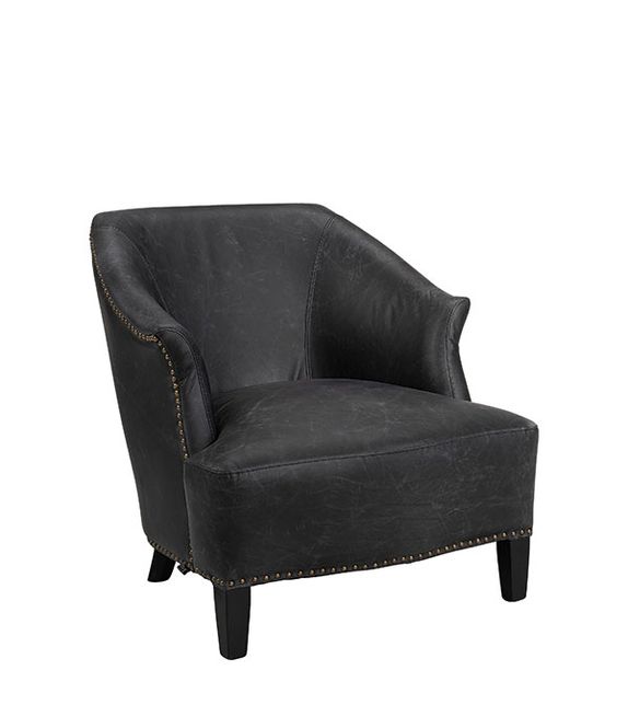 Hovedbilde Artwood Chloet Hvilestol Skinn Vintage Black