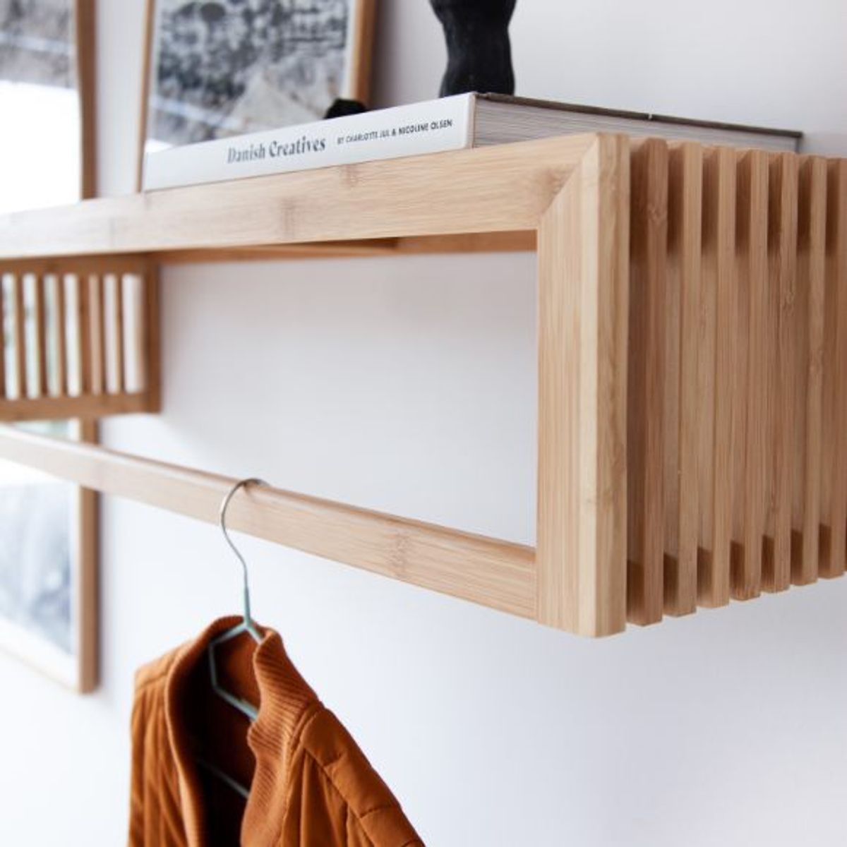 Cinas Rib Garderobehylle Stor Natur