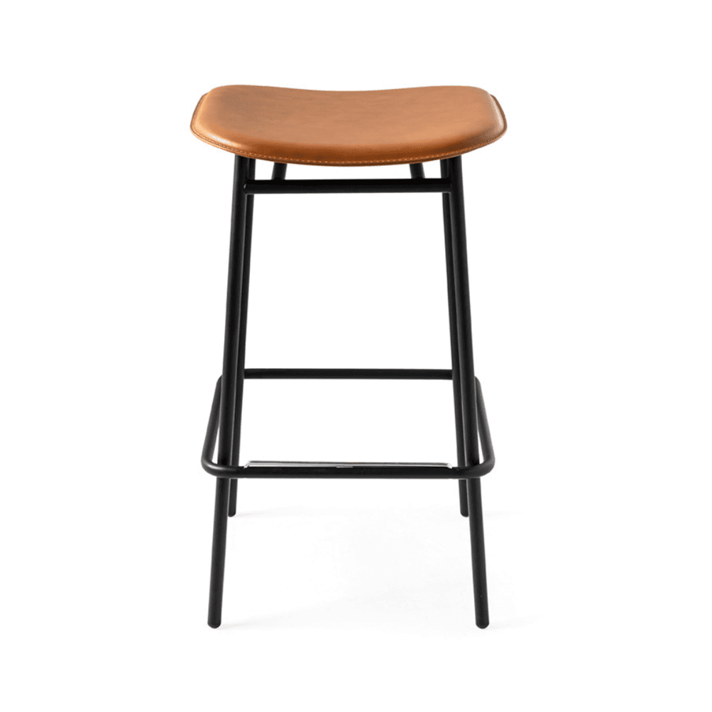 Fifties Barkrakk Matt svart / Melange cognac