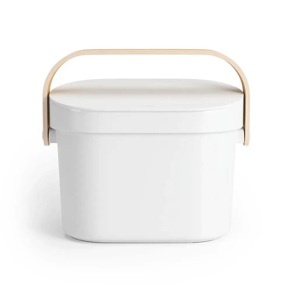 Umbra Bellwood Kompostbøtte 4 L Hvit/Natur