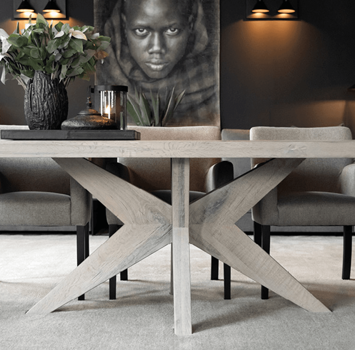 Artwood JUSTIN spisebord Silverstone 240×100 cm