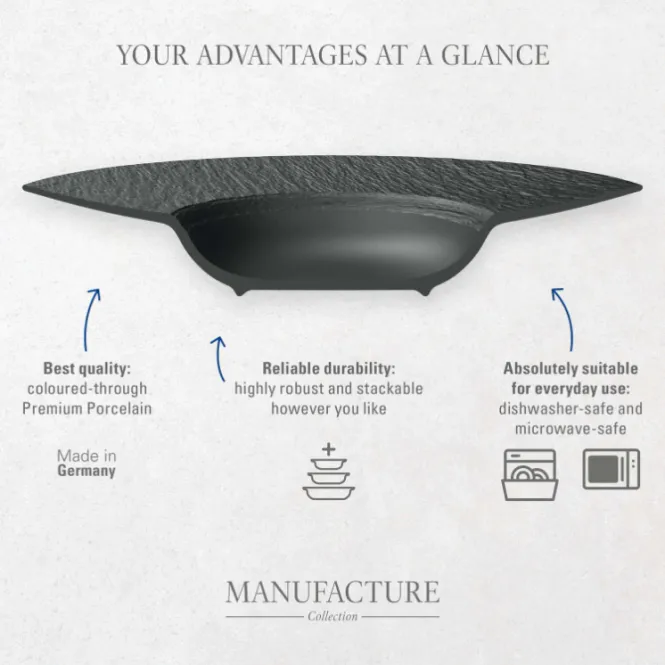 Hovedbilde Villeroy & Boch Manufacture Rock Gourmettallerken ...