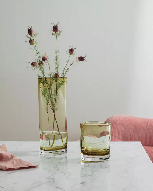 Hovedbilde Hadeland Glassverk Sine Vase H29,5 cm Oliven