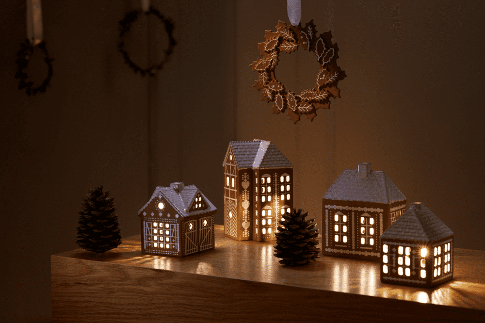 Kähler Gingerbread Lyshus Julestall
