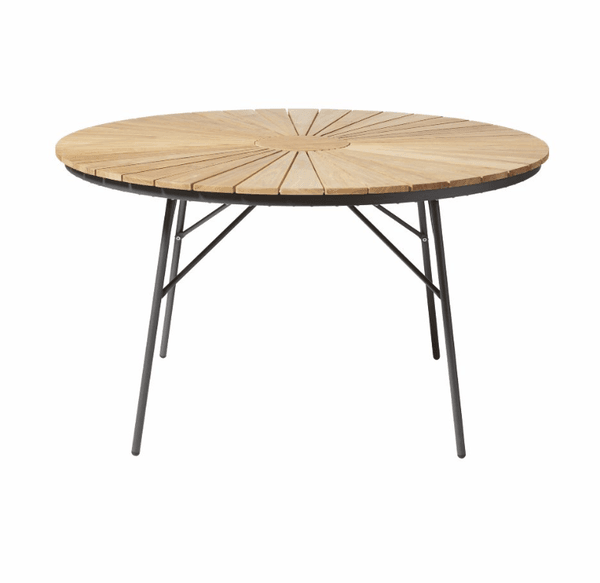 - Hard&Ellen hagebordØ 130 cm - Aluminium/Teak - Antracit