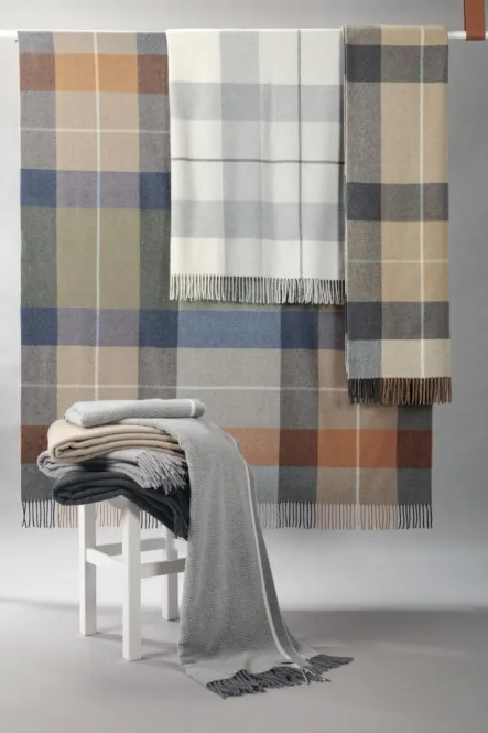 Hovedbilde Biederlack Quito Ullpledd 130x170 cm Beige