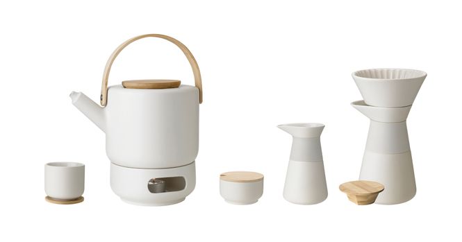 Hovedbilde Stelton Theo krus med glassbrikke- sand