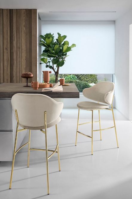 Hovedbilde Calligaris Holly barstol matt sort / sand
