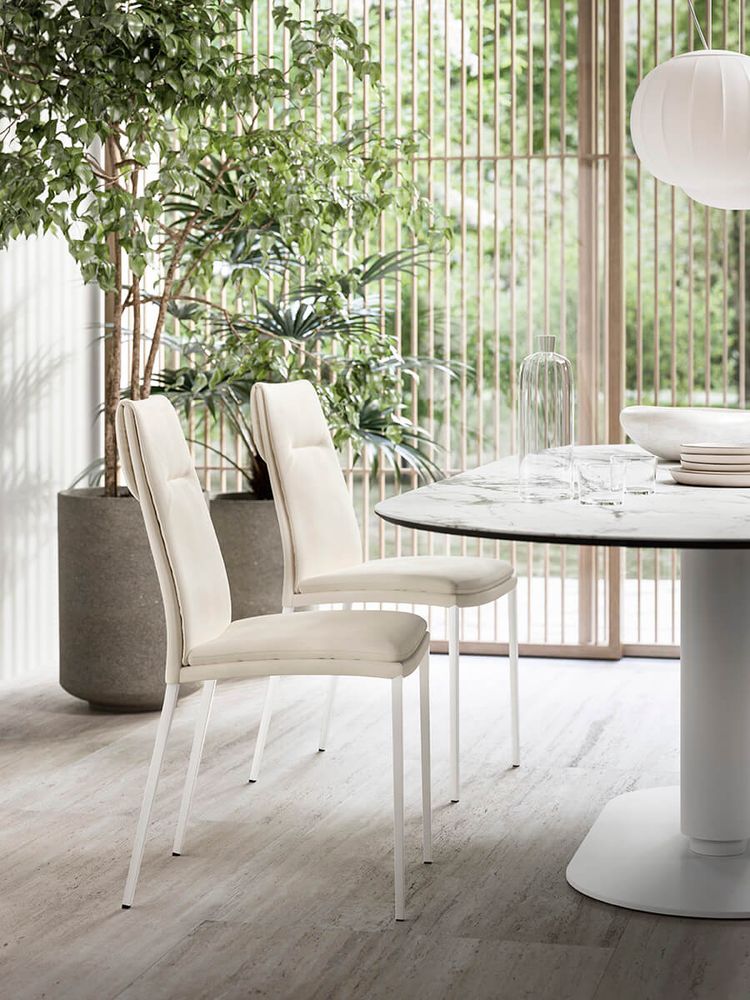Calligaris Cameo Spisebord hvit / hvit marmor