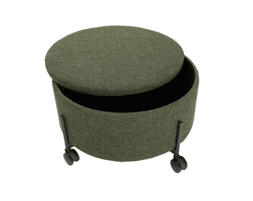 Hübsch Contain Puff m/hjul Ø66