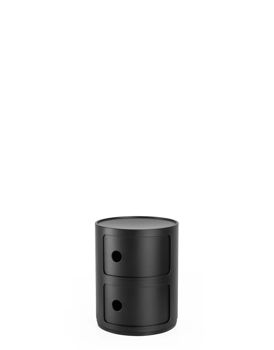 Kartell Componibili Recycled Oppbevaring med 2 rom Sort
