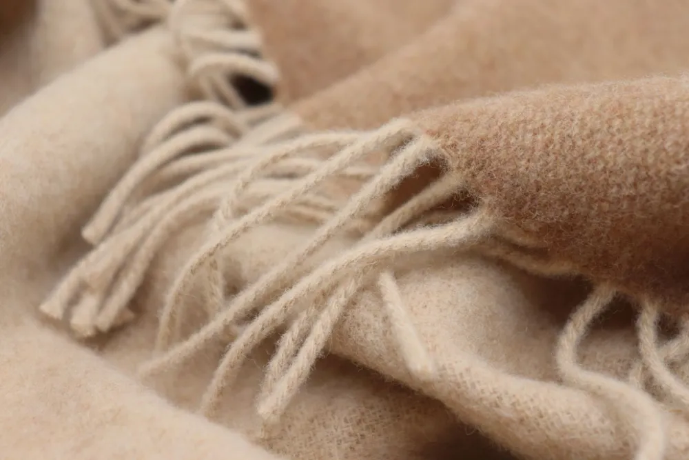 Biederlack Kasjmirpledd 130x170 cm Kamel/Beige