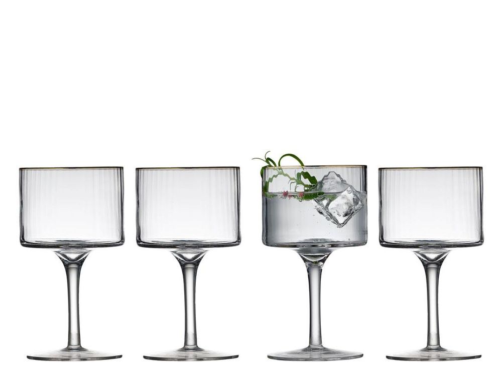 Lyngby Glass Palermo Gold Gin & Tonic Glass 32 cl 4-pk. 