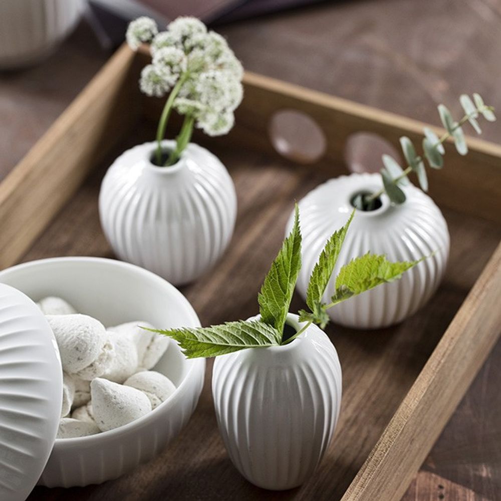 Kähler Hammershøi Vase Miniatyr 3 Pakning Hvit
