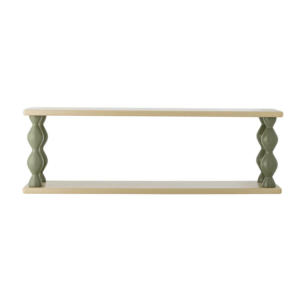 Bloomingville MINI Bibiola Vegghylle Grønn/Beige 80 cm