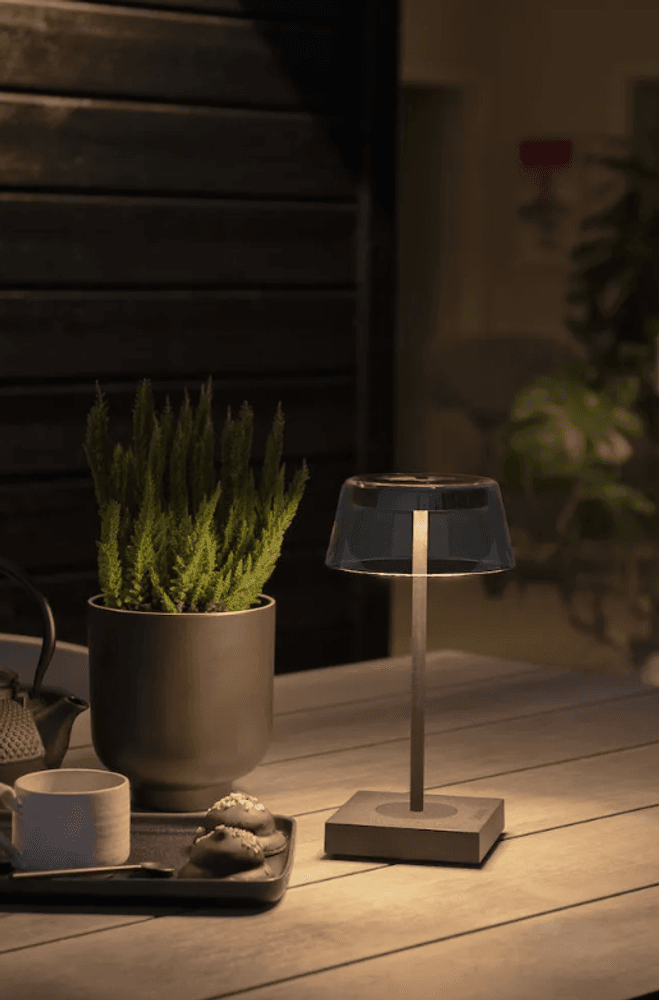 Trend Collection Camogli bordlampe – oppladbar og dimbar, sort