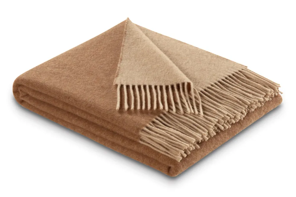 Biederlack Kasjmirpledd 130x170 cm Kamel/Beige