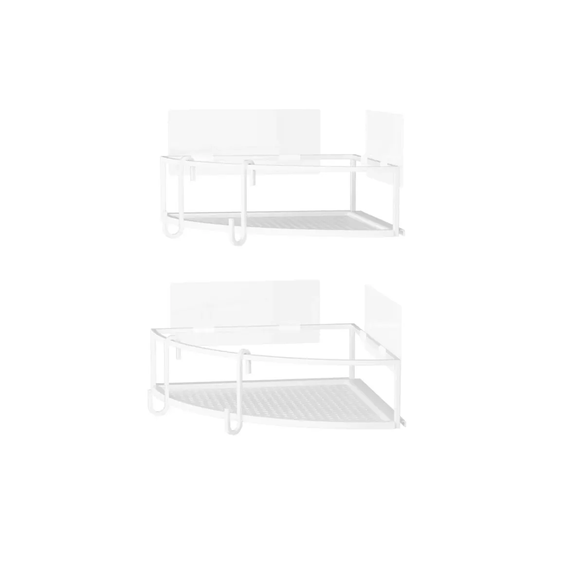Umbra Cubiko Hjørne Dusjhylle 2-pk Hvit
