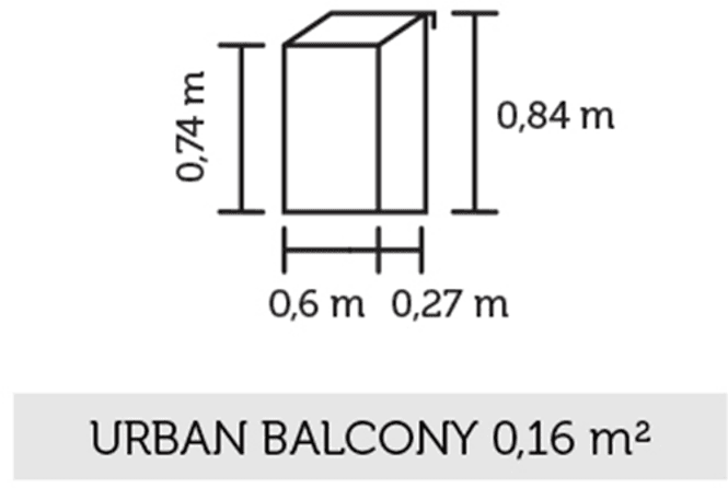 Hovedbilde Juliana Urban Balcony Drivhus Herdet Glass Sort ...