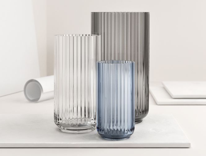 Hovedbilde Lyngby Porcelæn Vase glass 20 cm blå