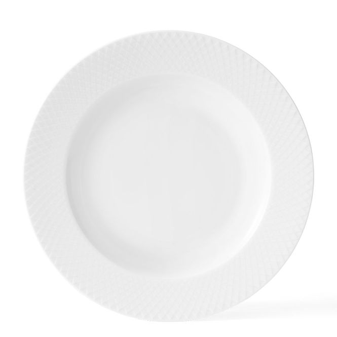 Hovedbilde Lyngby Porcelæn Rhombe Tallerken Dyp 23 cm Hvit
