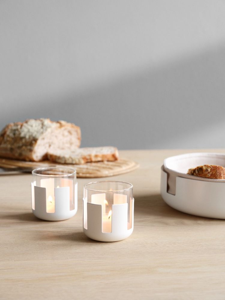 Stelton Luna Telysholder Myk Hvit 2-pk