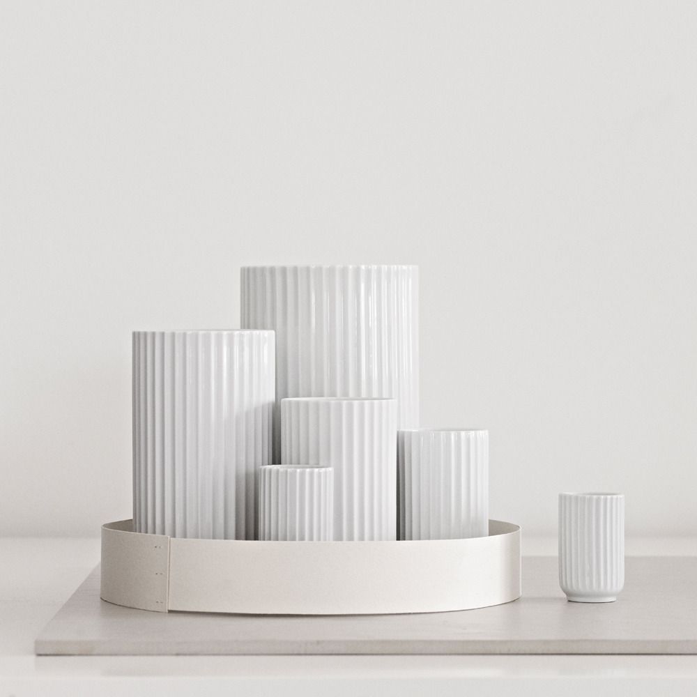 Lyngby Porcelæn Vase 8 cm hvit