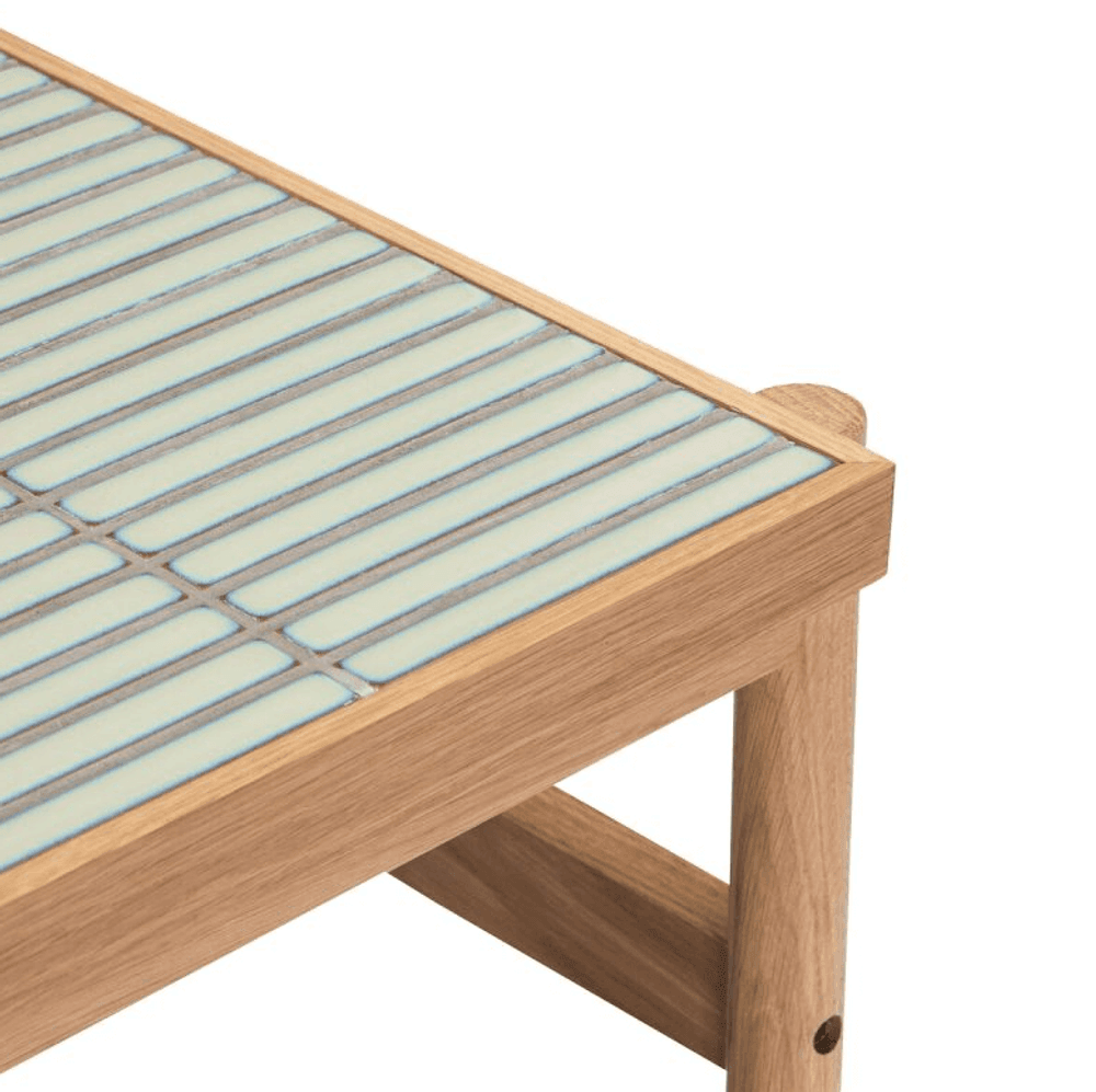 Hübsch Tile Kaffebord mint/ natur
