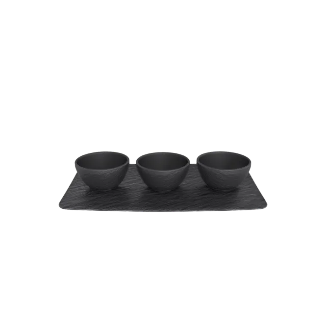 Hovedbilde Villeroy & Boch Manufacture Rock Dipskålsett 4 ...