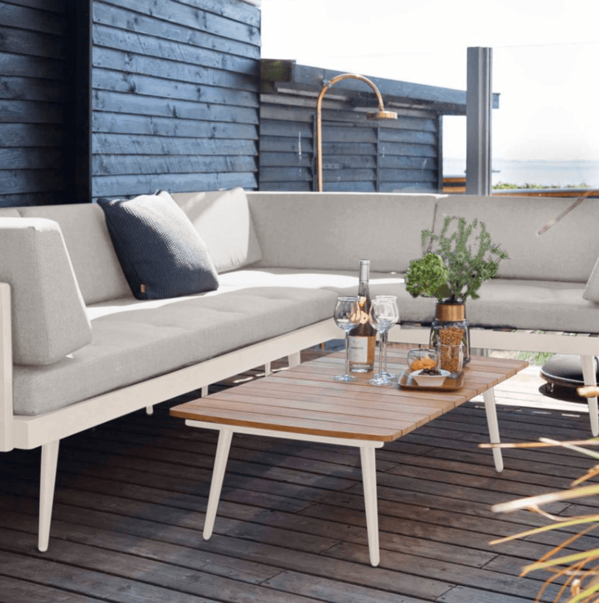 Cinas Rio loungebord Sandy Grey