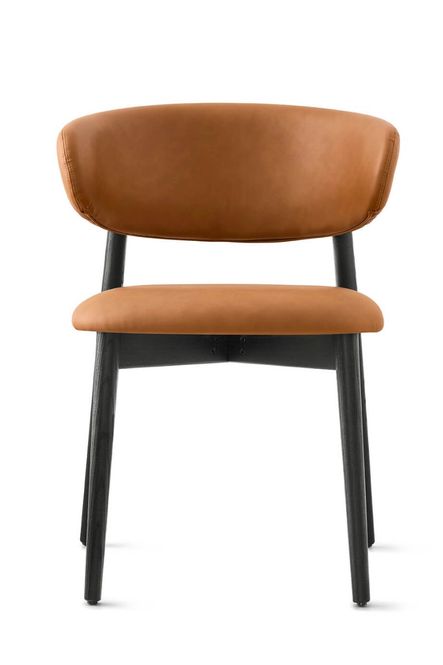Hovedbilde Calligaris Oleandro stol matt sort / cognac