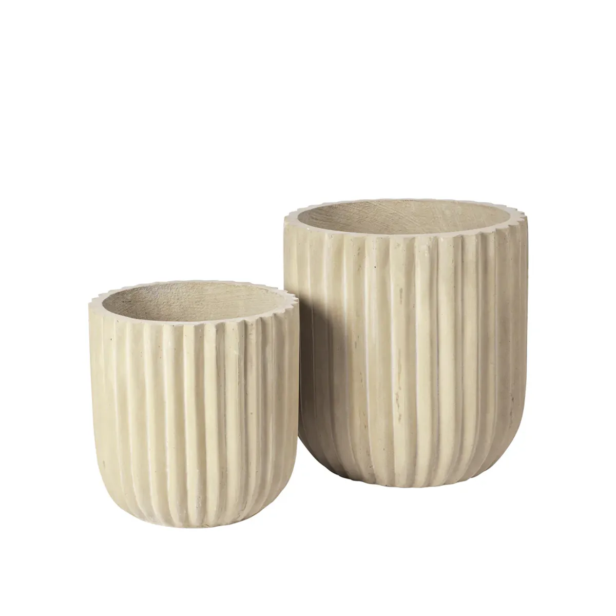 Broste Copenhagen Fiber Krukke Beige 2 stk