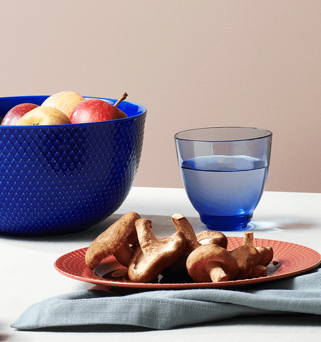 Hovedbilde Lyngby Porcelæn Rhombe Serveringsskål mørkeblå ...