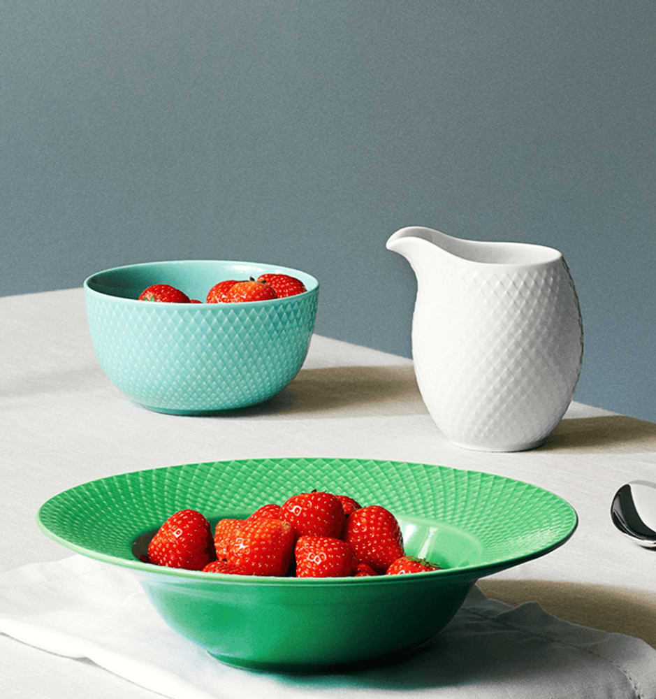 Lyngby Porcelæn Rhombe Turkis Skål Ø11cm