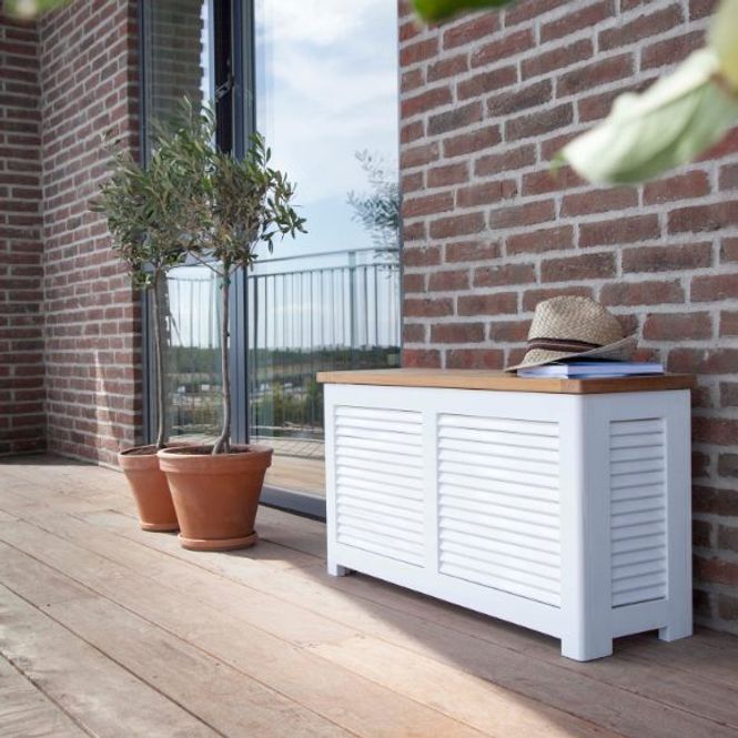 Hovedbilde Cinas Oppbevaringsbenk Hvit/Teak