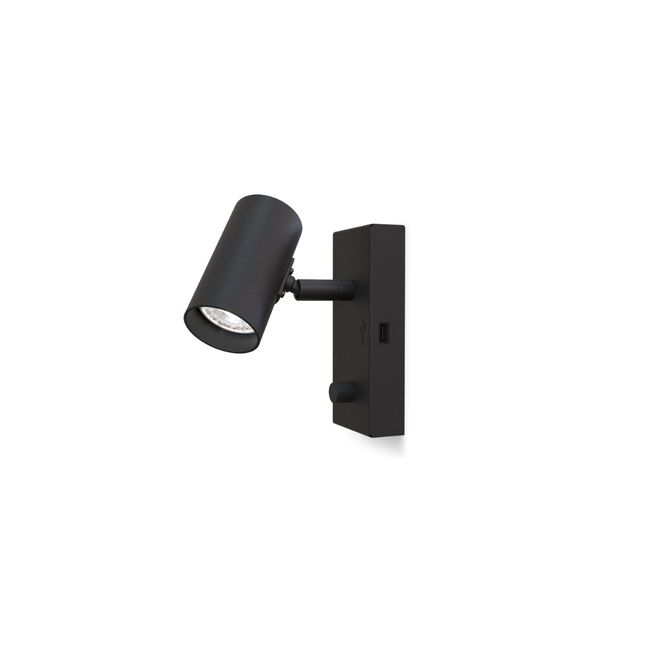Hovedbilde Belid Tyson Vegglampe USB Høyre Sort