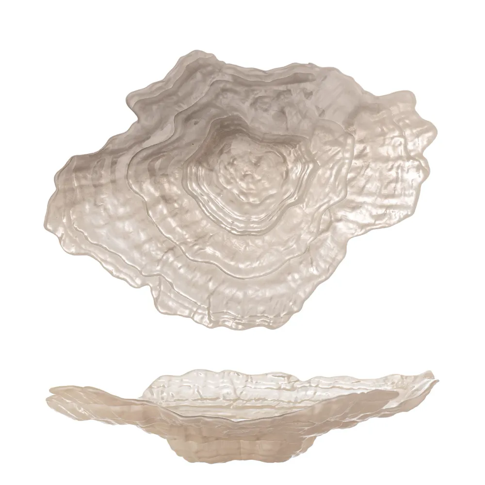 Bloomingville Aiku Skål Glass Beige