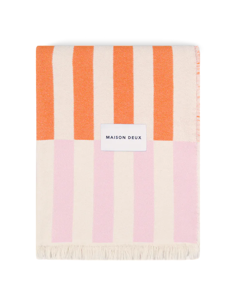 Maison Deux Tiles Pledd Rosa/Oransje