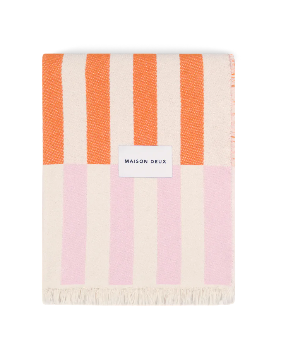 Maison Deux Tiles Pledd Rosa/Oransje