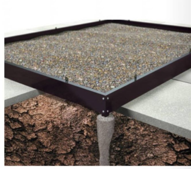 Hovedbilde Halls altan fundament til drivhus 0,9 m² sort