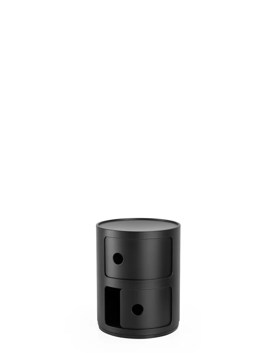 Kartell Componibili Recycled Oppbevaring med 2 rom Sort