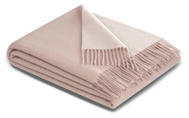 Hovedbilde Biederlack Kasjmirpledd 130x170 cm Rosé/Kremhvit