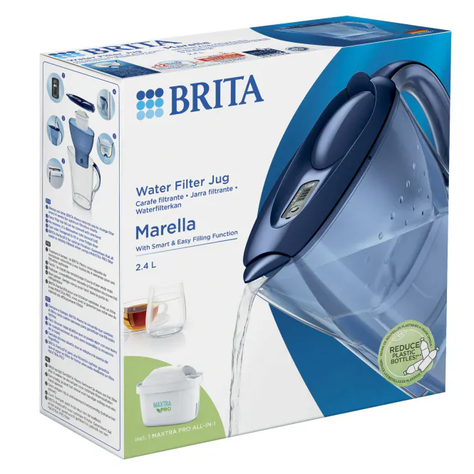 Hovedbilde Brita Marella kanne med filter blå 2,4 l