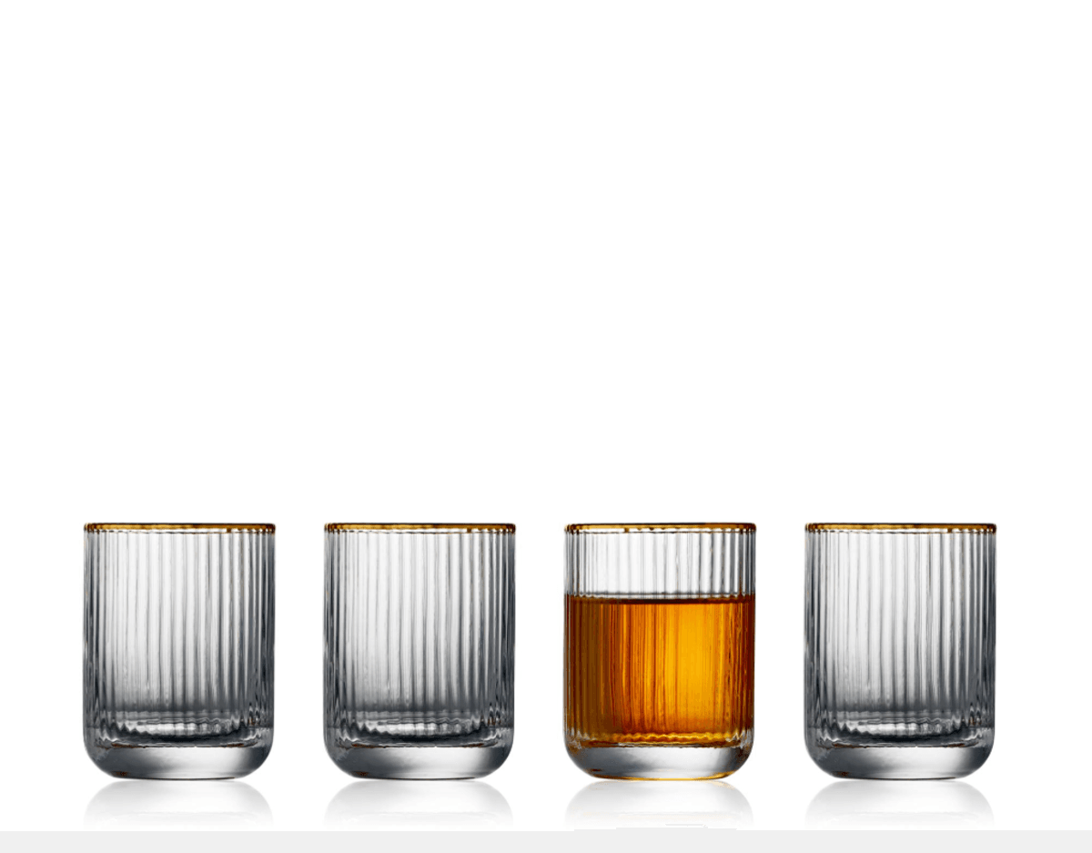 Lyngby Glass Palermo Gold Shotglass 4 stk
