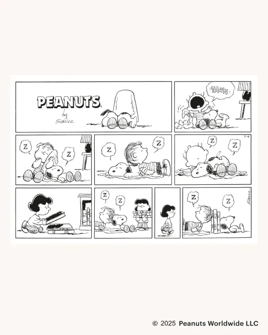 Hovedbilde Maison Deux Peanuts Comic ZZZ Pledd Hvit/Sort