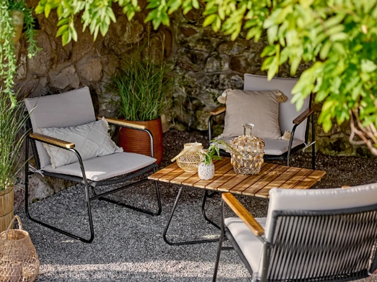 Bloomingville Hampton Loungestol Sort