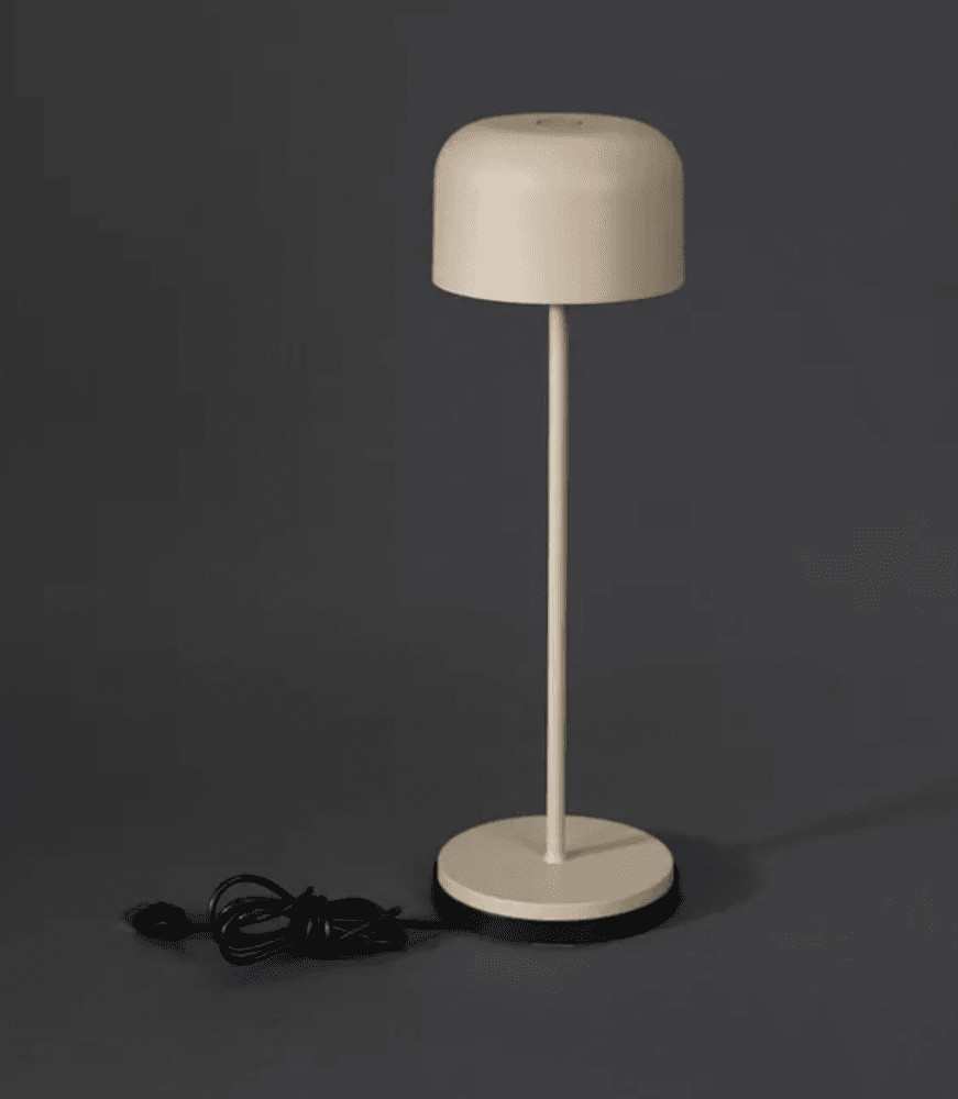 Trend Collection Lille bordlampe – oppladbar og dimbar, sand 36 cm